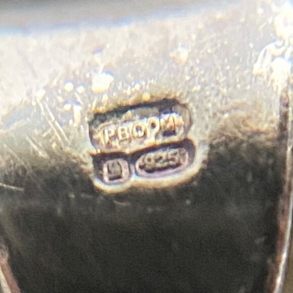 Sterling Silver 925 Oval Dyed Howlite Faux Turquoise Necklace & Earring Set - Picture 8 of 16